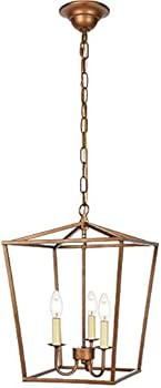 Elegant Lighting Maddox Collection Pendant D12.5 H18.25 Lt:3 Vintage Gold Finish | Amazon (US)