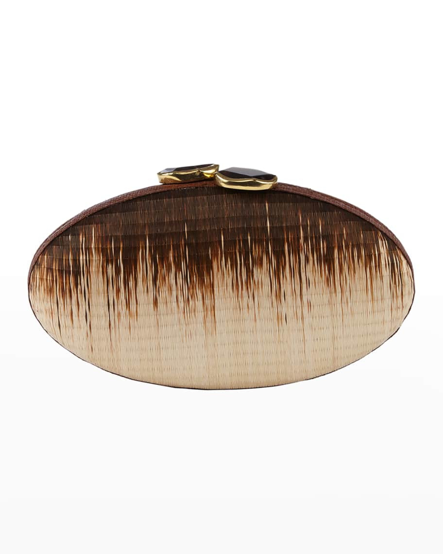 Flora Bella Porteno Ombre Straw Hard Clutch | Neiman Marcus