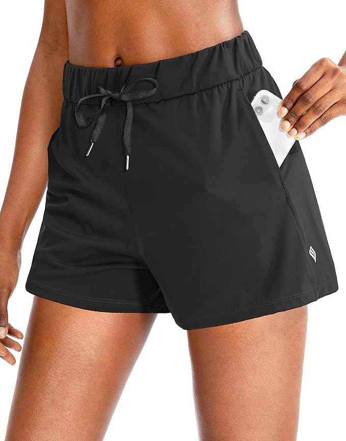 SANTINY Women's Lounge Shorts 2.5'' Comfy Workout Hiking Athletic Running Casual Shorts for Women... | Amazon (US)