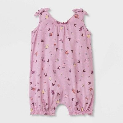 Baby Girls' Mickey Mouse Printed Tank Romper | Target