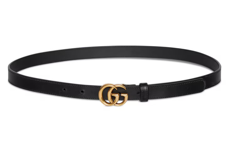 Leather belt with Double G buckle | Gucci (US)