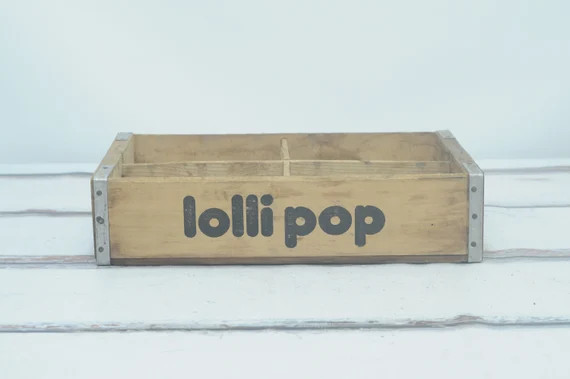Vintage . Lollipop Lolli Pop Beverage Wood Crate Soda Pop Wood - Etsy | Etsy (US)