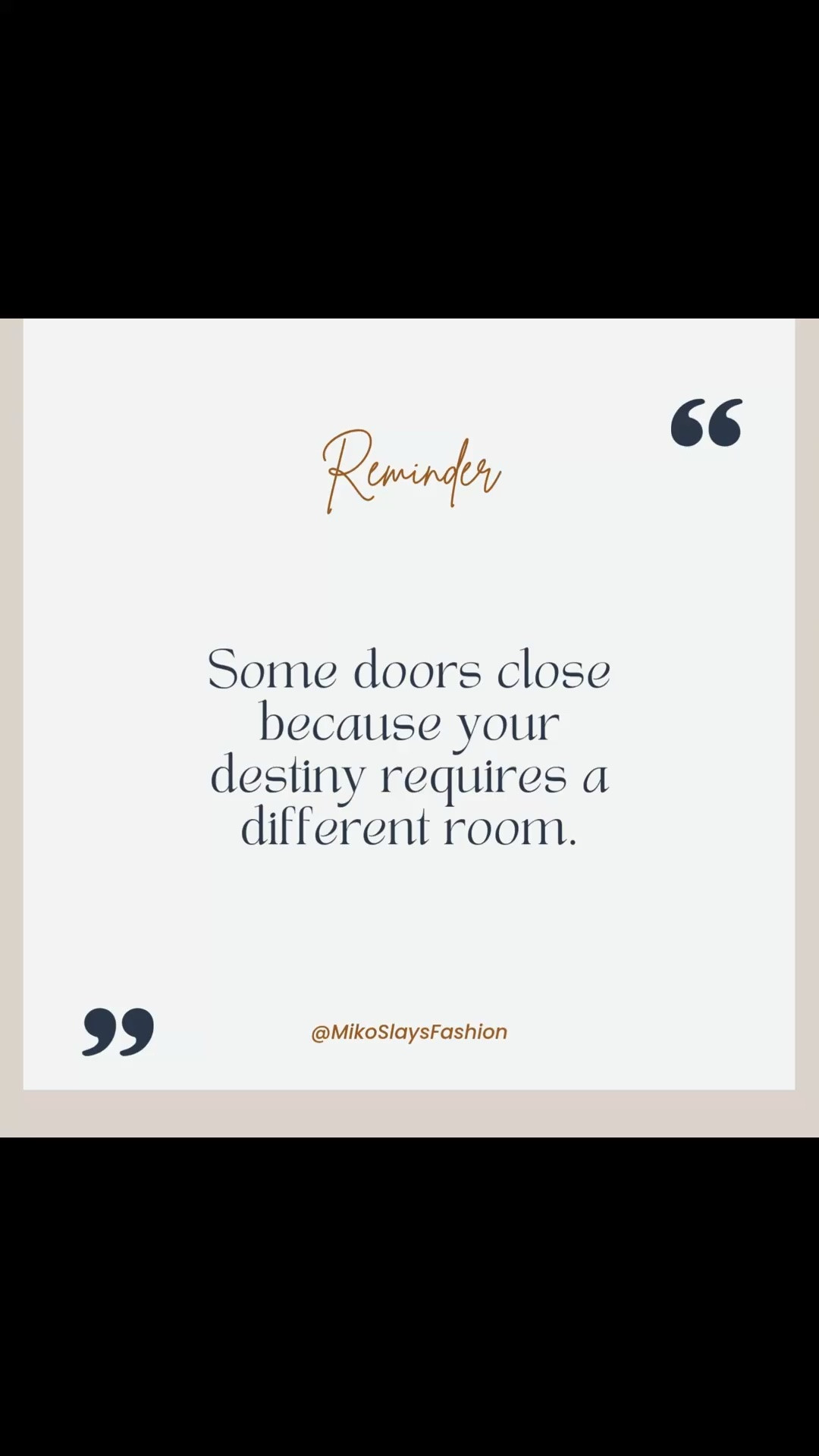 Just a reminder, sis. ✨💋

Some doors close because your destiny requires a different room.

#LTKselfcare