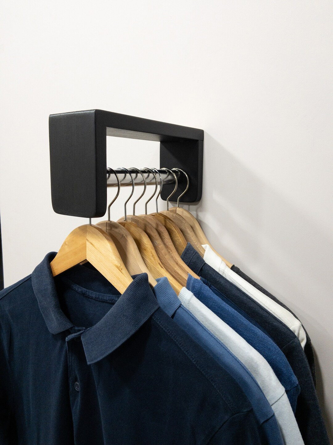 Wall Mounted Clothes Rack  Hanging Clothes Rail  Pipe Rack  - Etsy | Etsy (US)