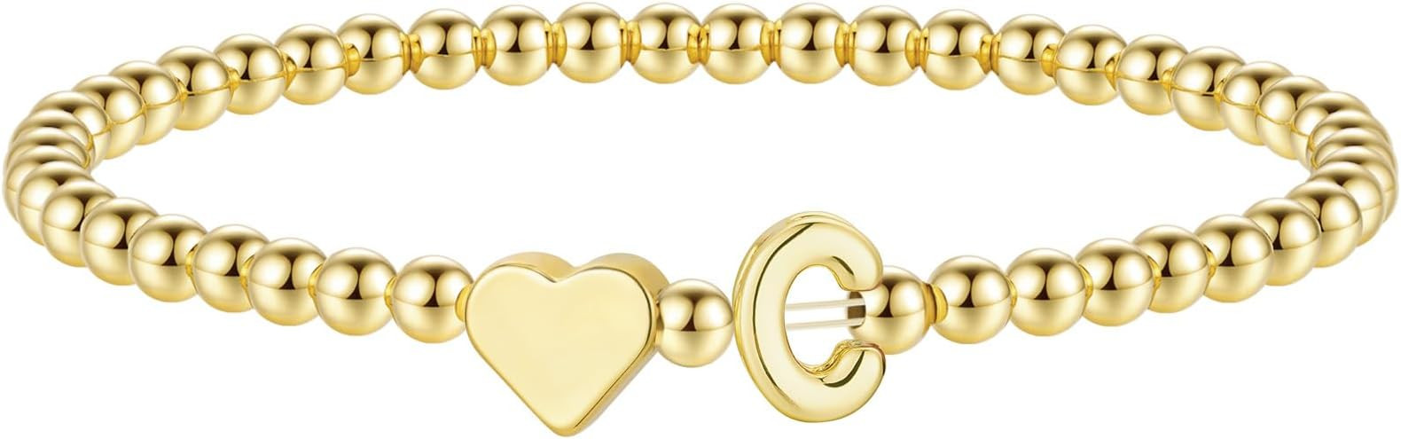 M MOOHAM Stocking Stuffers for Teen Girls Women - Dainty Gold Initial Beaded Bracelets for Women ... | Amazon (US)