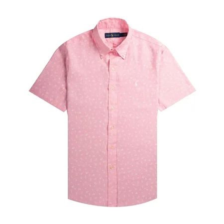 Polo Ralph Lauren Mens Pink Camp Floral Linen SS Button Down Shirt (2XB Pink) | Walmart (US)
