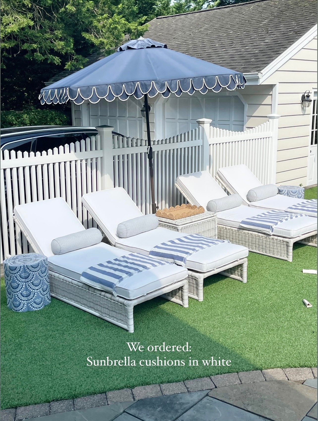 Our new pool outdoor loungers arrived and they are so worth the wait!!! Currently 25% OFF & ship free when you order more than one during their 4th of July sale!! 🙌🏻☀️🇺🇸

We ordered the custom sunbrella cushions in white to save a little extra money. Sunbrella is an amazing outdoor fabric and will last thru multiple seasons!! Also linked the Amazon covers I purchased separately 🤍

Towels are new from HomeSense (owned by the same people who own HomeGoods!)

Pillows are old from HomeGoods!

#LTKHome #LTKSeasonal #LTKSaleAlert