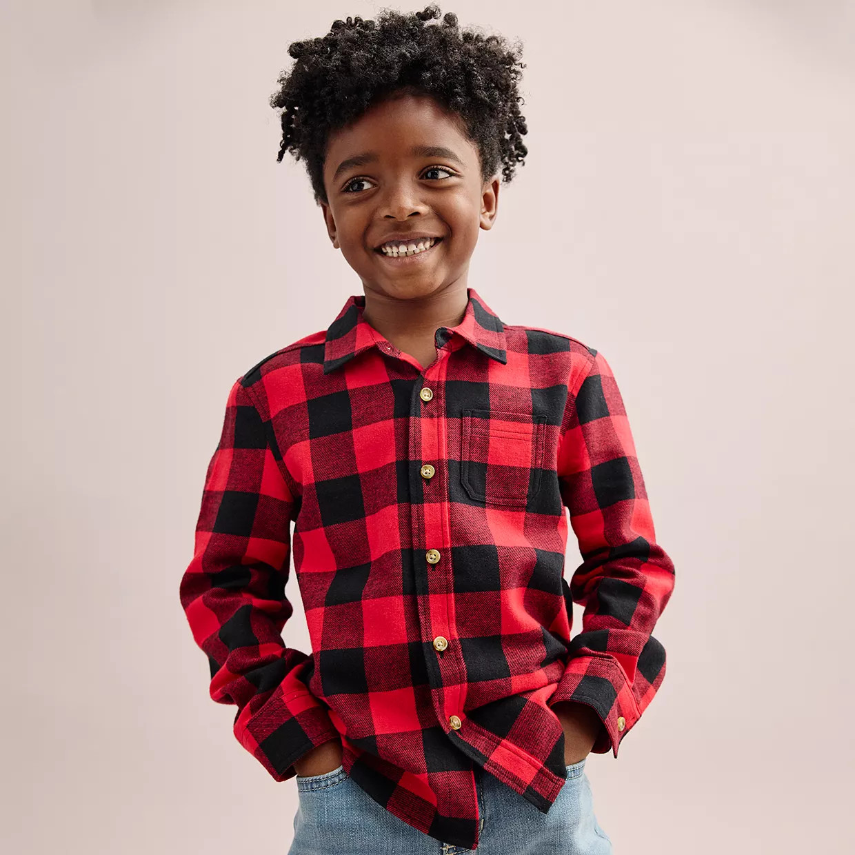 Boys 4-8 Jumping Beans® Long Sleeve Flannel Shirt | Kohl's
