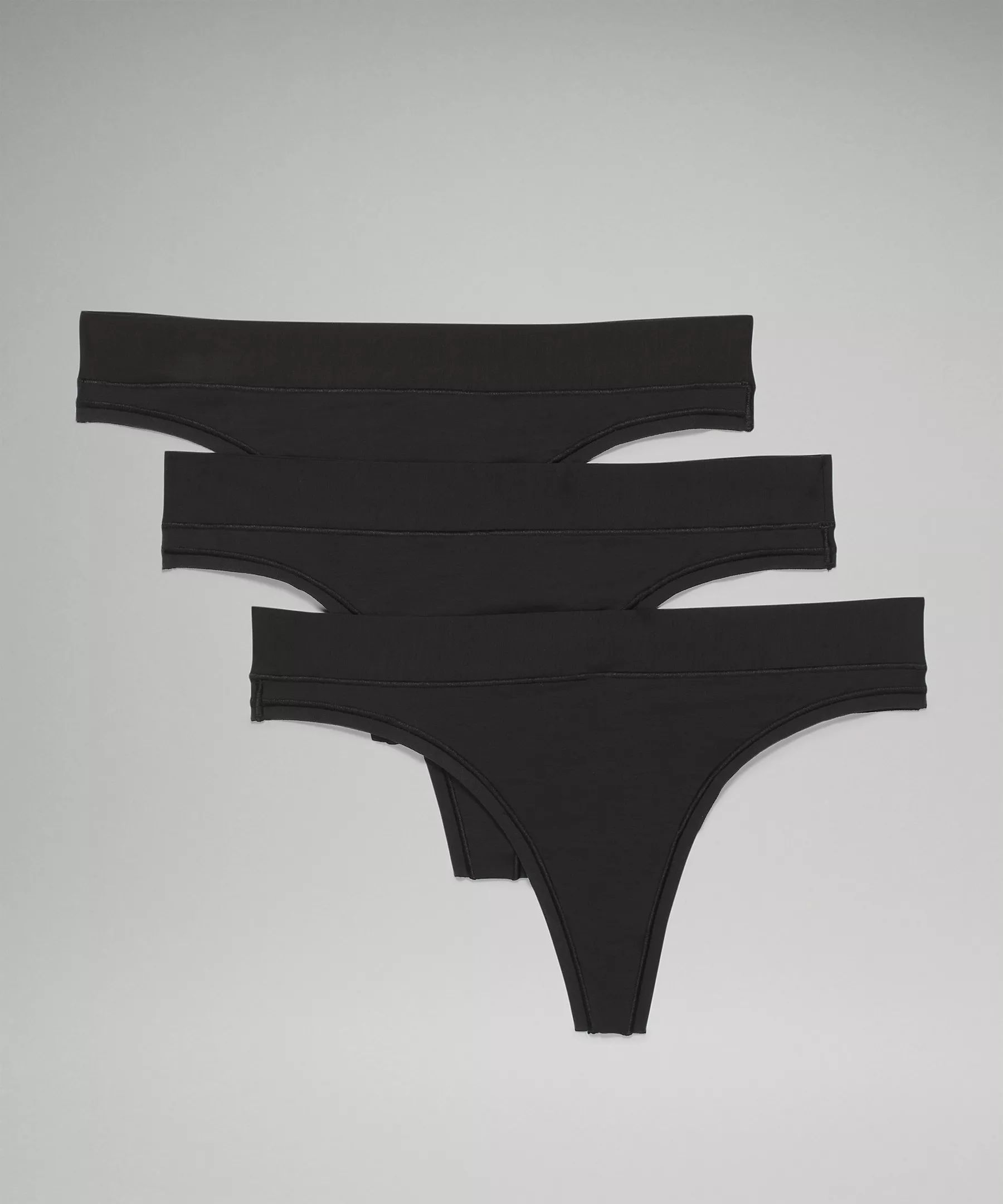 UnderEase Mid-Rise Thong Underwear *3 Pack | Women's Underwear | lululemon | Lululemon (US)
