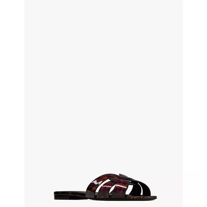 Tribute Mules in Tortoiseshell Patent Leather | Bloomingdale's (US)