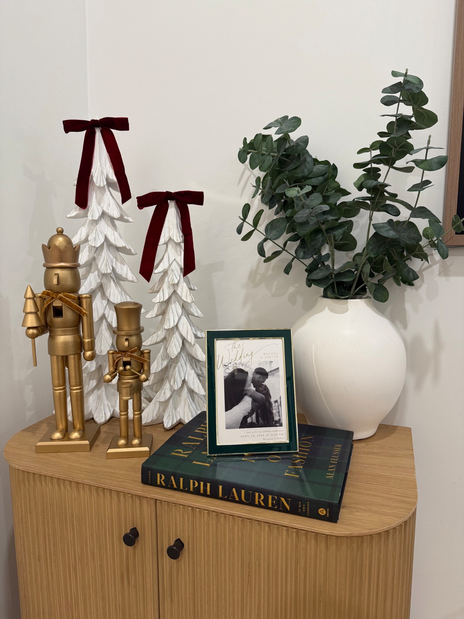 Christmas entryway table 🫶🏼 my theme this year is Ralph Lauren. 

#LTKHome #LTKFindsUnder50 #LTKHoliday