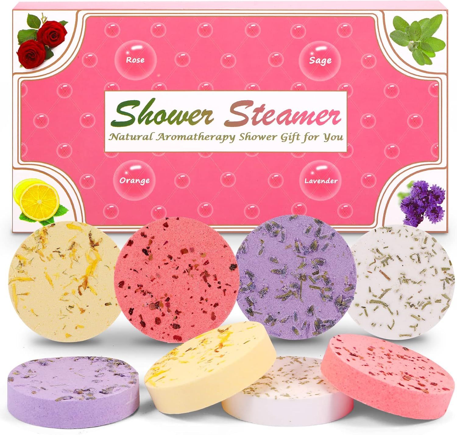 Putvf Shower Steamers Aromatherapy Gifts for Women, 8 Pack Shower Bombs with Fragrance in Sage/La... | Amazon (US)