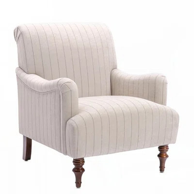 Sylvia Sea Oat Striped Arm Chair | Wayfair North America
