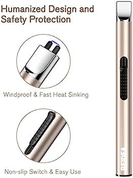 Amazon.com: REIDEA Electronic Candle Lighter Arc Windproof Flameless USB Rechargeable Lighter wit... | Amazon (US)