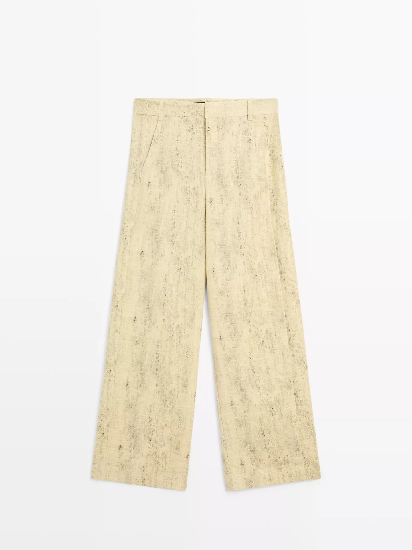 Hose aus Ramie-Mischgewebe | Massimo Dutti DE