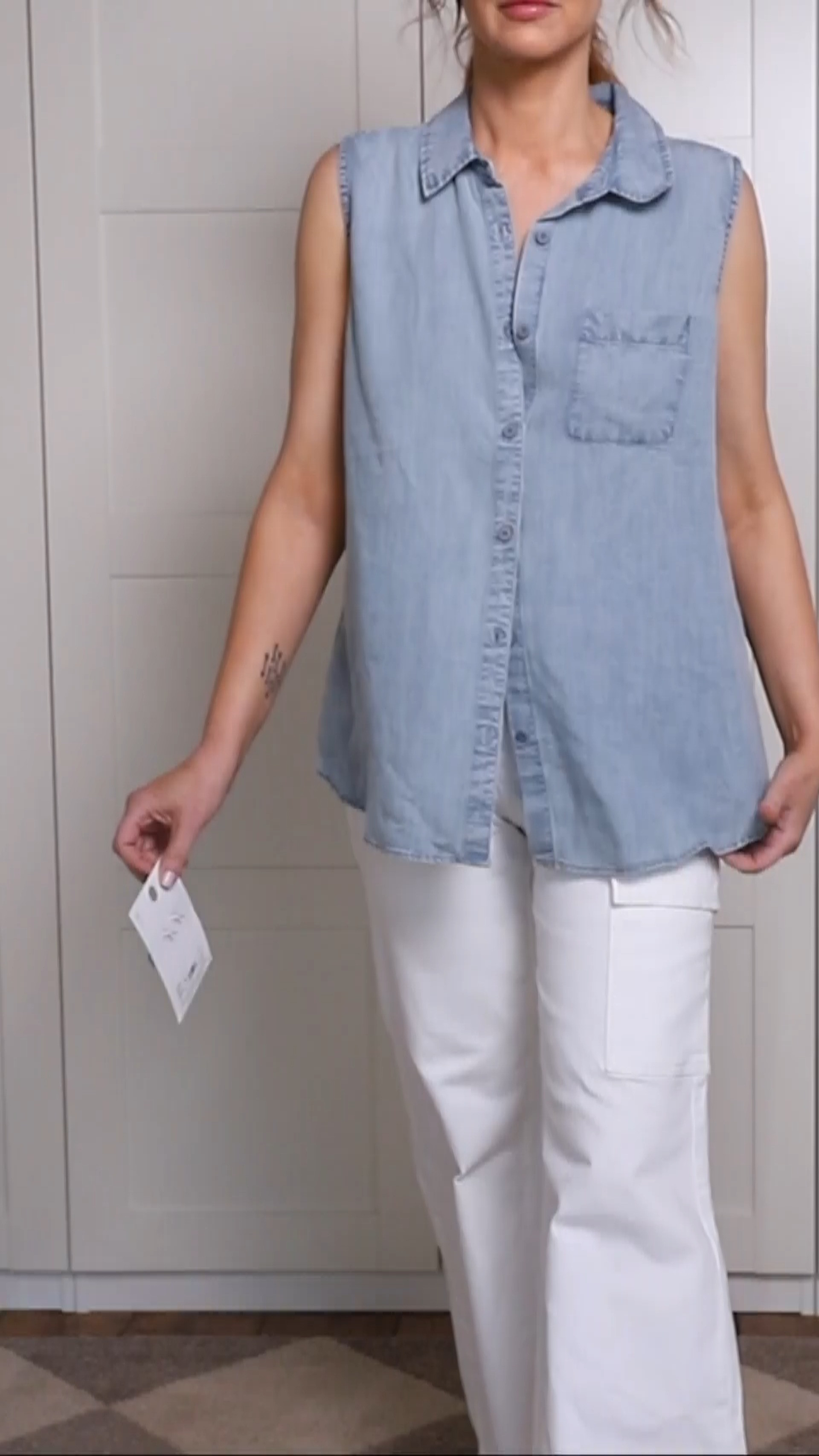 This is your go-to layering top for warm weather. The Sleeveless Button-Down from Time and Tru is breezy and soft with a washed finish. Tie it up, tuck it in, or leave it loose — it’s endlessly versatile!
#walmartfashion
#walmart
#LTKWatchNow 

 #LTKOver40 #LTKFindsUnder50