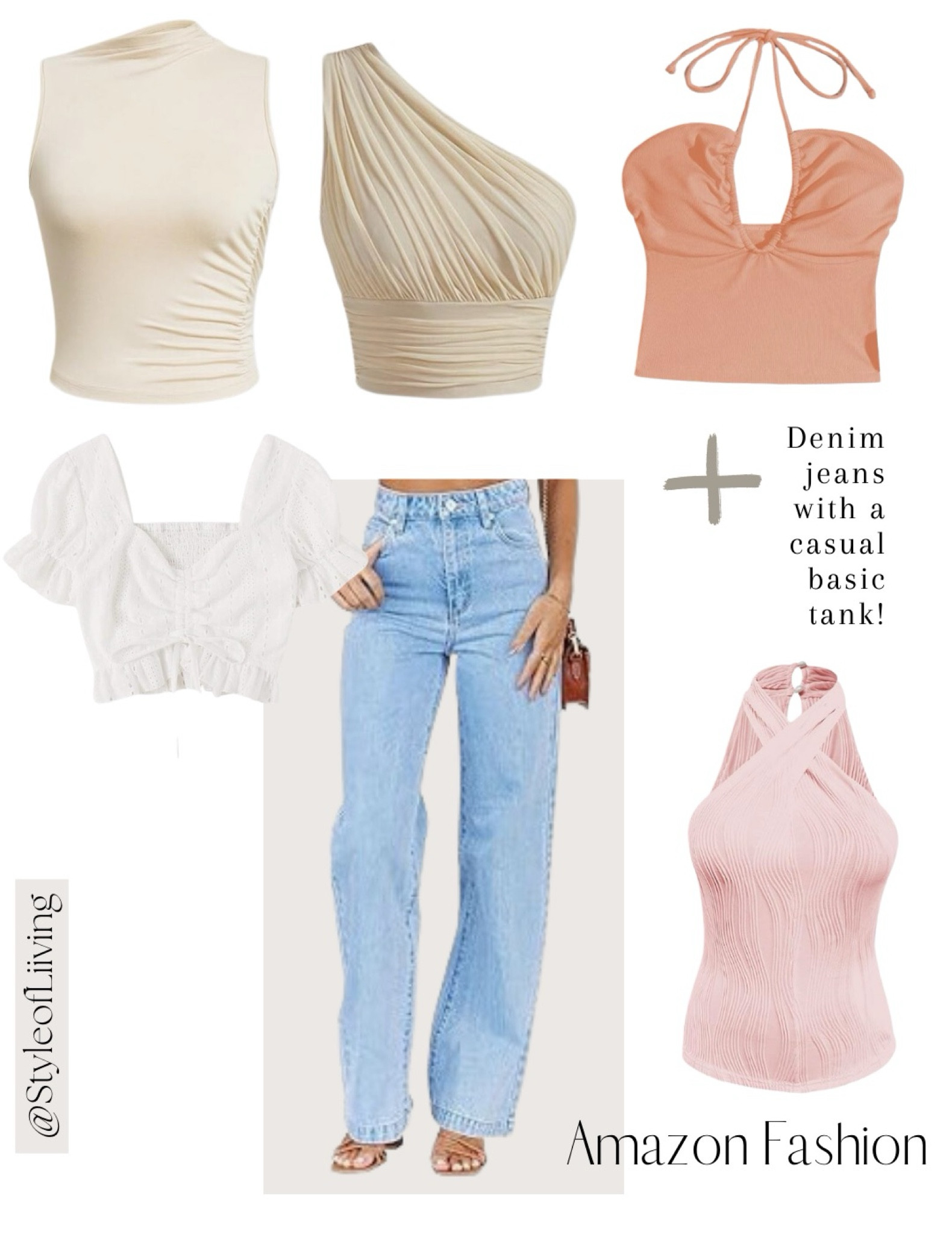 Denim jeans with a basic casual tank top! #amazonfashion #founditonamazon #amazonfinds

#LTKfindsunder100 #LTKSeasonal #LTKstyletip