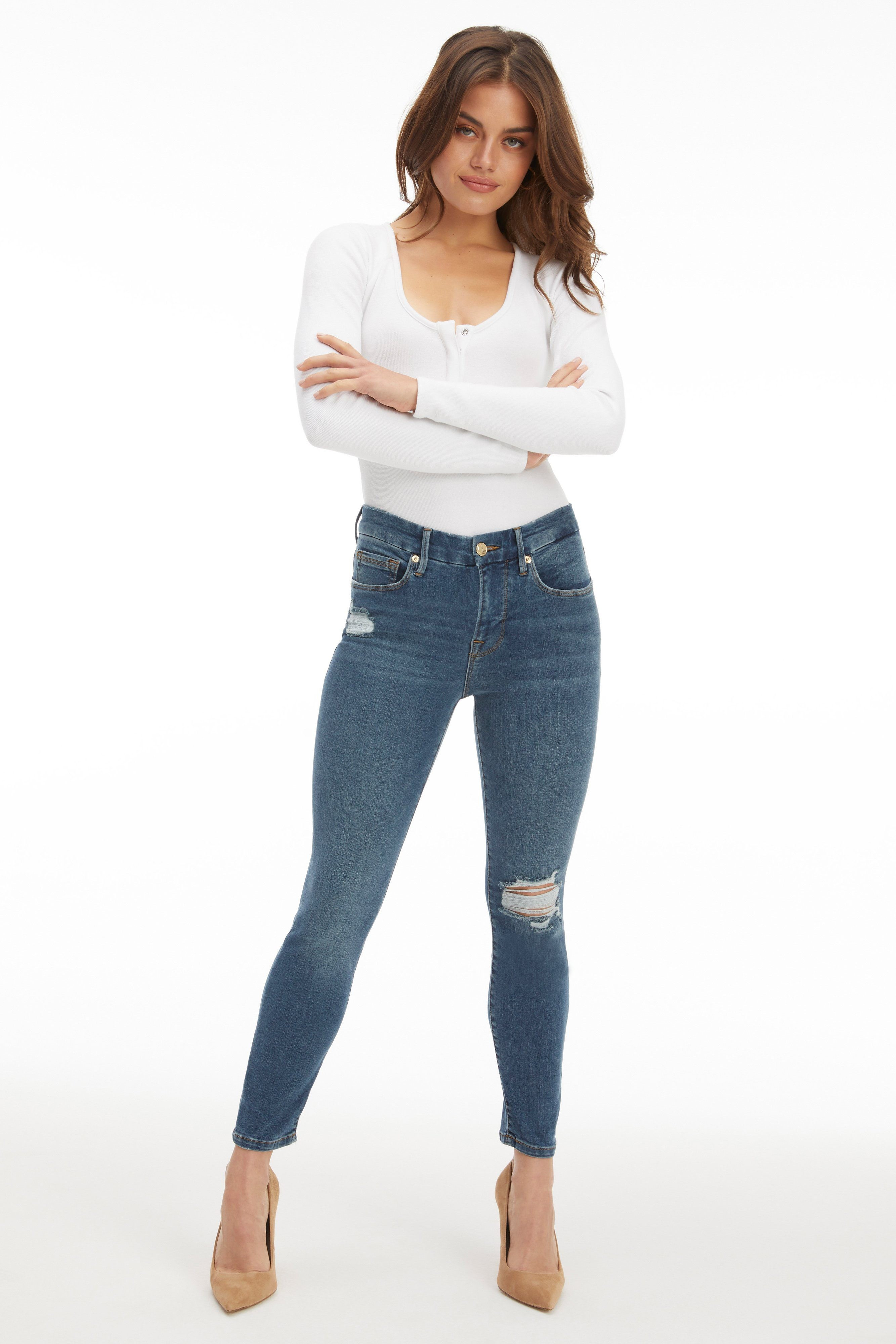GOOD PETITE SKINNY | BLUE538 | Good American