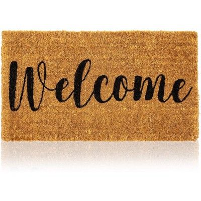Juvale Natural Coir Doormat, Welcome Mats for Front Door Outdoor Entry, 17 x 30 Inches | Target