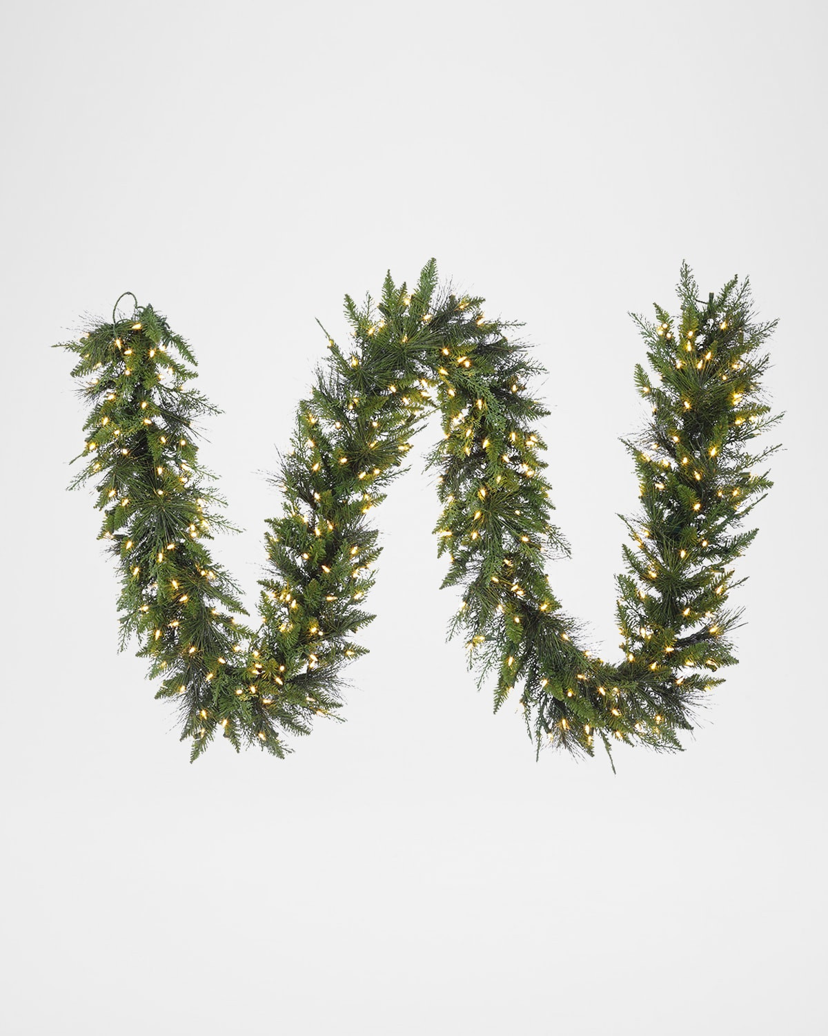 Deluxe Mix Pine 9' Pre-Lit Garland | Neiman Marcus