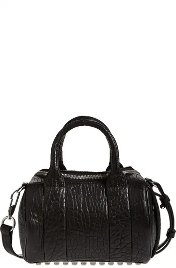 'Mini Rockie - Nickel' Leather Crossbody Satchel | Nordstrom