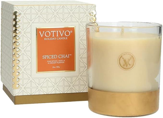 Votivo Spiced Chai 10 oz Holiday Candle | Soy Wax Blend | Fall Candle | Pumpkin Candle | Candle G... | Amazon (US)