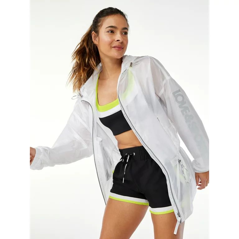 Love & Sports Women's Long Anorak Jacket with Hood | Walmart (US)