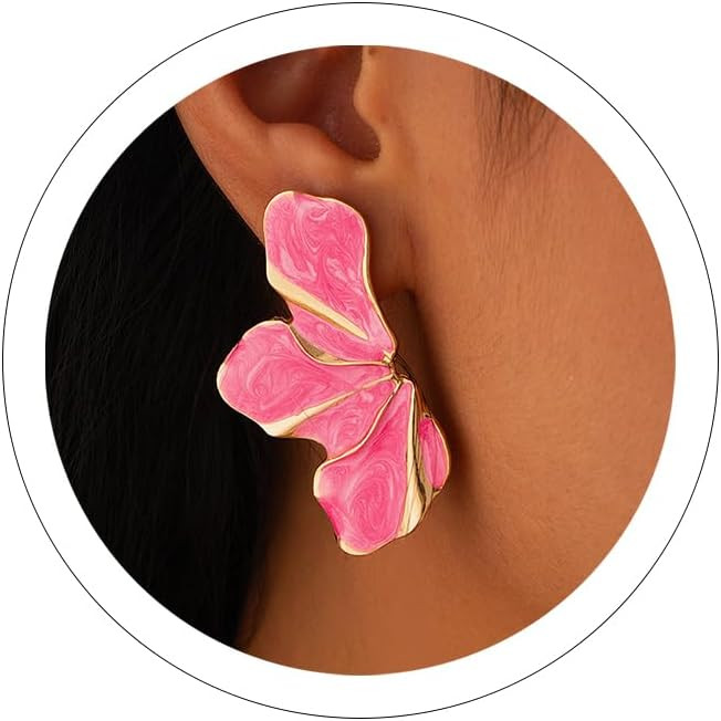 Flower Earrings for Women Big Statement Earrings for Women Large Irregular Petal Floral Earring F... | Amazon (US)