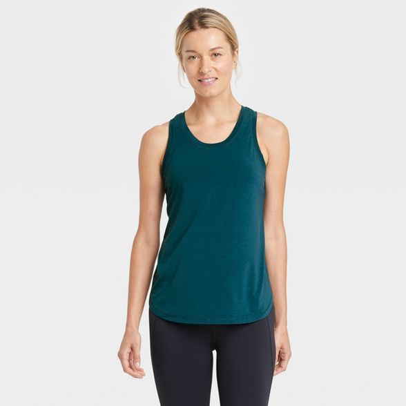Women&#39;s Active Tank Top - All in Motion&#8482; Navy Teal L | Target