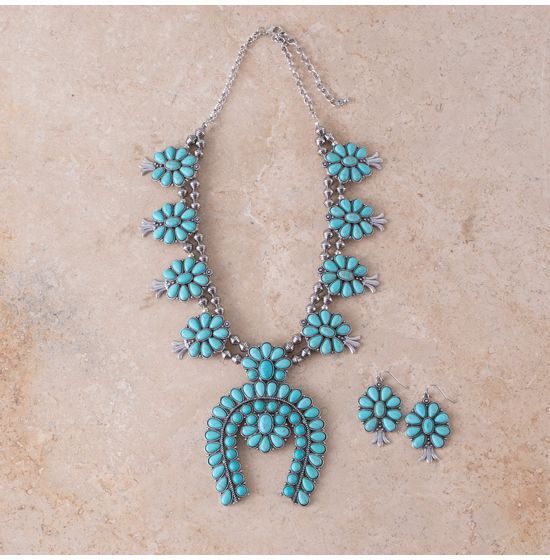 Desperado Squash Blossom Necklace & Earrings Set | Rod's Western Palace/ Country Grace