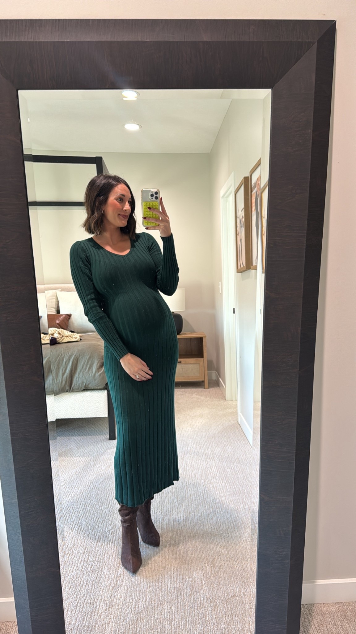 A perfect fall or holiday dress! It’s non maternity but works with a bump! I sized up to a medium for the bump 

#LTKBump #LTKHoliday #LTKBaby