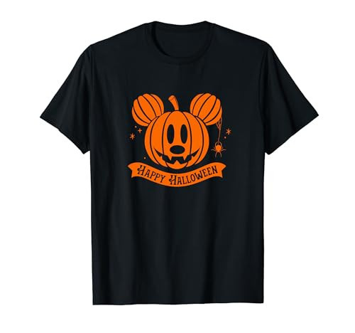 Disney Mickey and Friends Halloween Mickey Pumpkin Face T-Shirt | Amazon (US)
