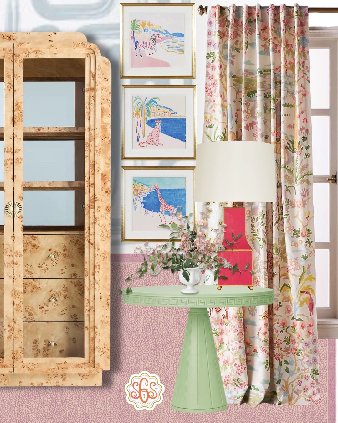 Colorful, collected, and full of charm 💕 Mixing chinoiserie florals, glossy greens, and playful coastal art for a look that feels both preppy and timeless. This is your sign to layer patterns, add a pop of lacquer, and make your home feel happy.

grandmillennial decor | chinoiserie style | colorful home decor | preppy home style | lacquer furniture | statement drapery | gallery wall art | palm beach style | feminine home decor | collected interiors

#LTKHome #LTKSeasonal #LTKOver40
