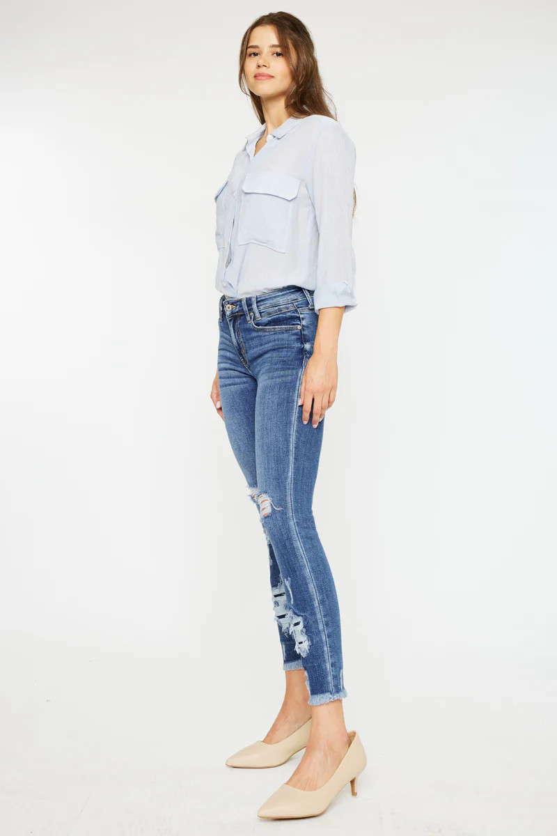 Trixie Mid Rise Ankle Skinny Jeans | Kancan USA
