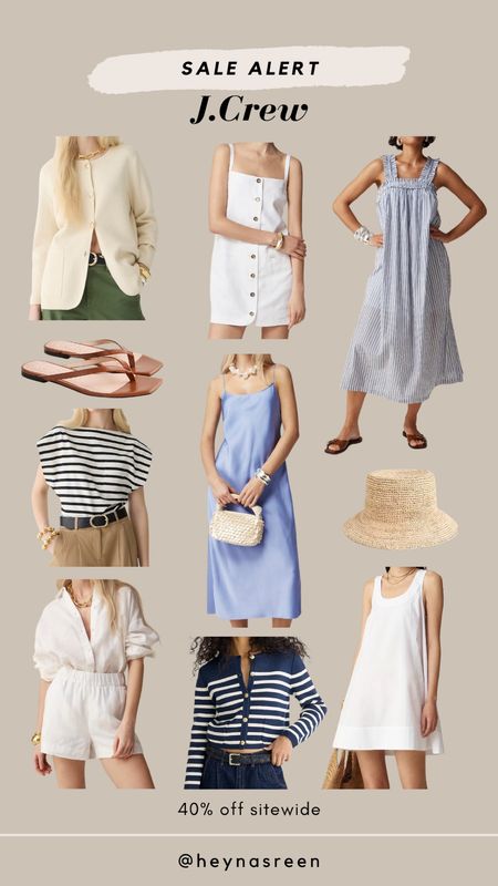 These J.Crew summer styles are on sale right now! 40% off sitewide for Memorial Day 🤍

#LTKSeasonal #LTKSaleAlert #LTKStyleTip
