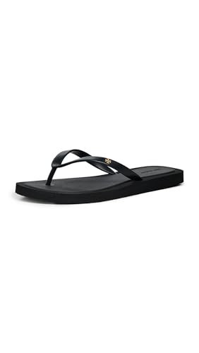 Tory Burch Women's Kira Padded Flip Flops, Perfect Black/Gold, 6 Medium US | Amazon (US)