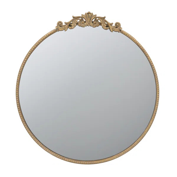 Emmit Metal Round Wall Mirror | Wayfair North America