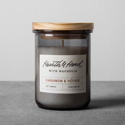 8oz Cardamom &#38; Vetiver Lidded Jar Container Candle - Hearth &#38; Hand&#8482; with Magnolia | Target