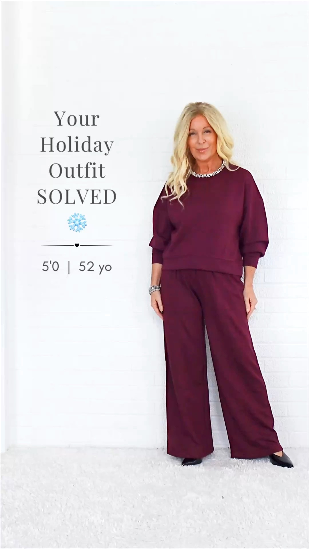 Your holiday outfit is solved. This scuba set has a jeweled neckline that feels festive and stretchy pants that are comfortable enough to cook in. It comes in 4 colors!

Wear it for Thanksgiving, Hanukkah, Christmas, or New Year’s. Dress it up with heels or keep it casual with sneakers.

Petite fit note: I’m 5'0" with a 26" inseam. The pants are too long for me to wear with flats.

Valarie 🎁✨

#holidayoutfits #holidaystyle #womenover40 #womenover50 #womenover60

#LTKSeasonal #LTKOver40 #LTKPetite