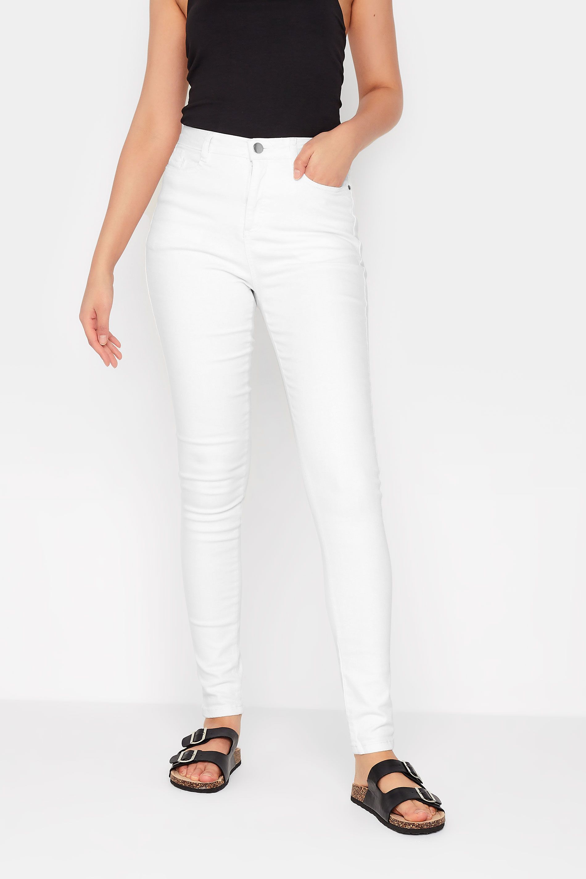 LTS Tall White AVA Stretch Skinny Jeans | Long Tall Sally