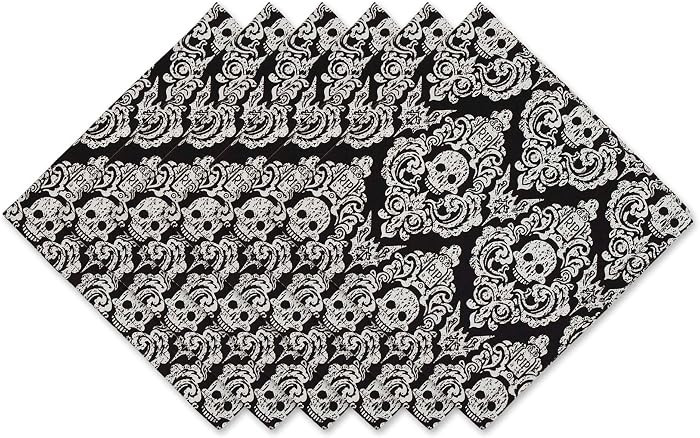 DII Halloween Party Tabletop Decor, Reusable & Machine Washable Cotton Fabric, Napkin Set, 20x20,... | Amazon (US)