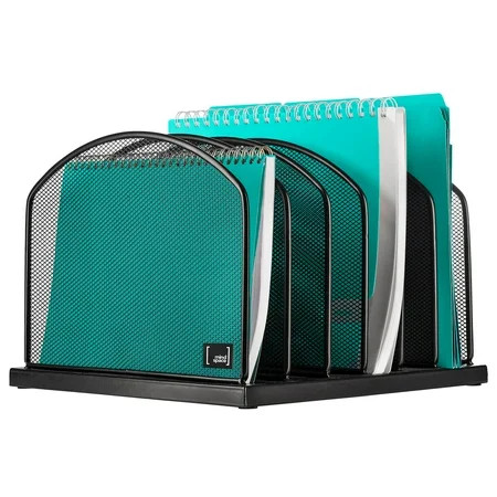 Desktop File Organizer Sorter by Mindspace with 6 Vertical Compartments Mesh File Office Organizer | | Walmart (US)