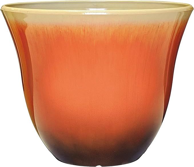 Classic Home and Garden Honeysuckle Resin Flower Pot Planter, Tequila Sunrise, 15" | Amazon (US)