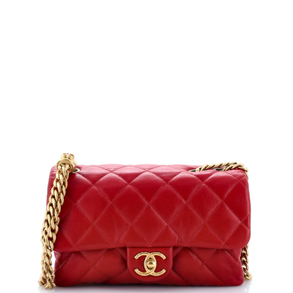 All Slide Long Flap Bag Quilted Lambskin Small | Rebag