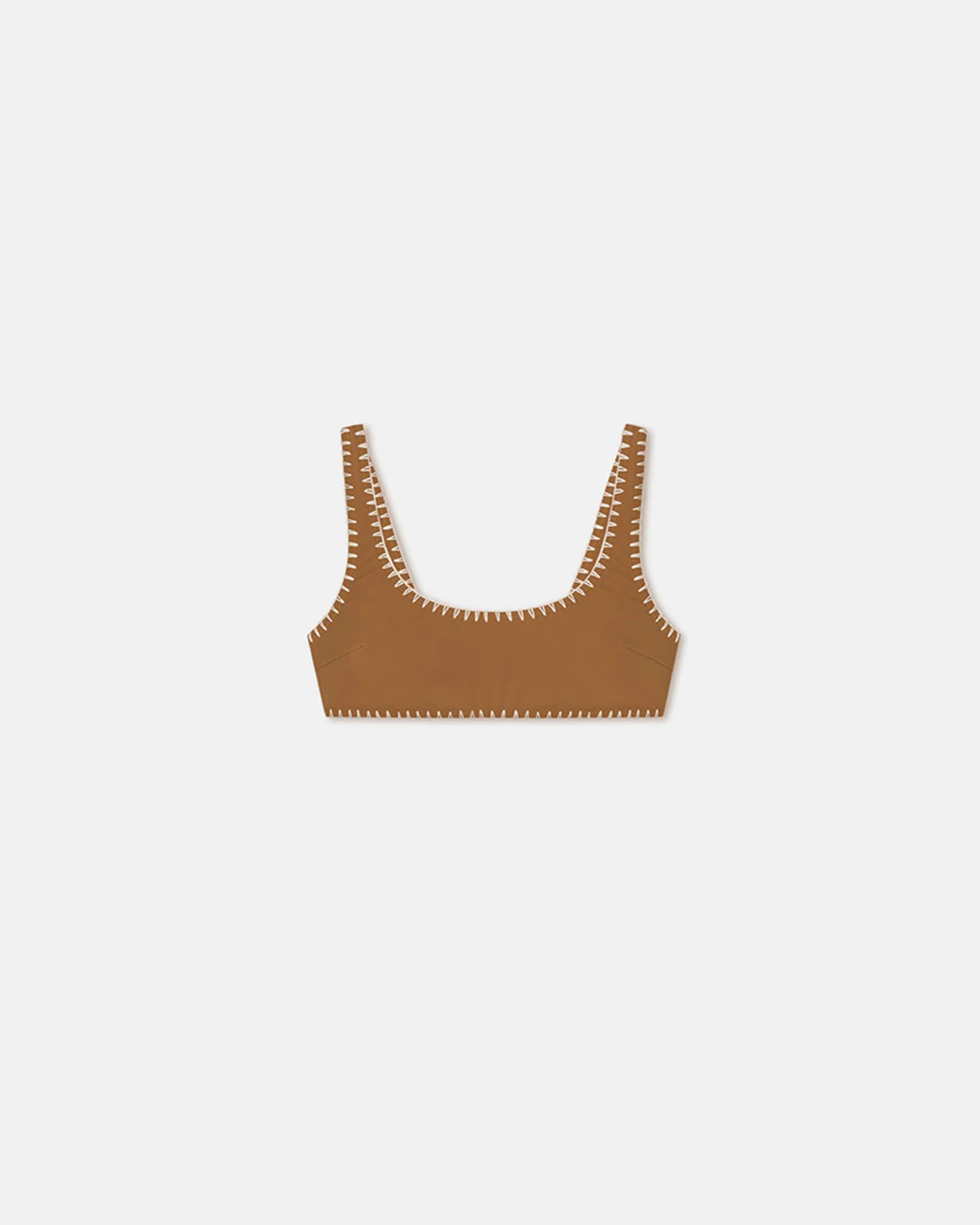 Malti - Crochet Bikini Top - Brown/Creme | Nanushka