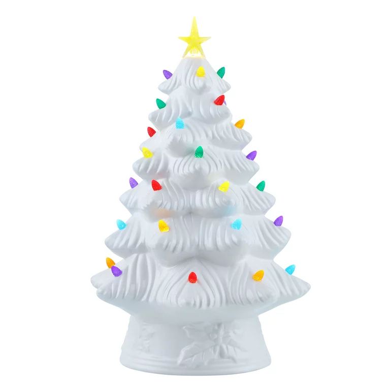 Mr. Christmas Ceramic Nostalgic Tree, 16", White | Walmart (US)