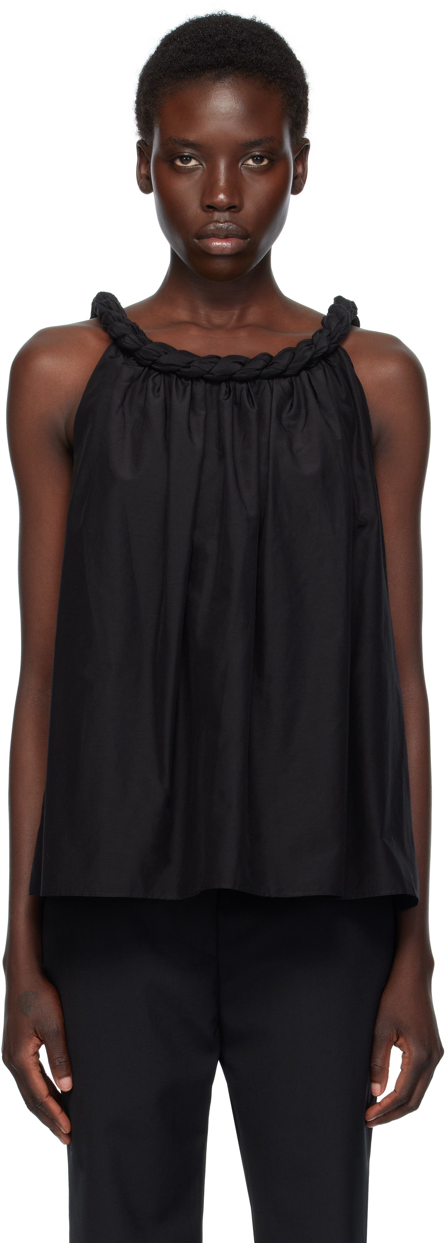 Loulou de Saison Black Garino Top | SSENSE