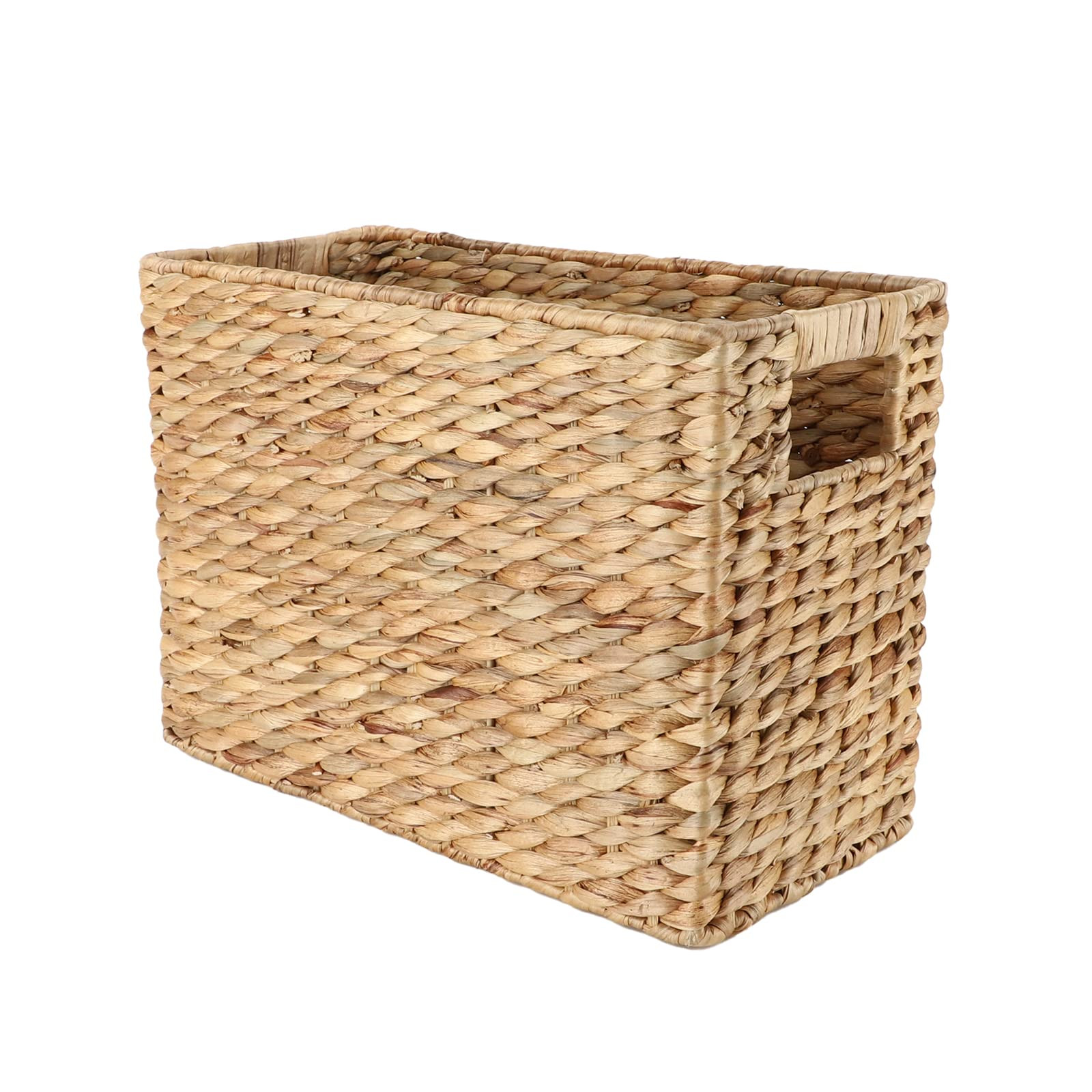 Natural Water Hyacinth Storage Basket with Built-in Handles Stair Basket Magazine Basket Large Wi... | Amazon (US)