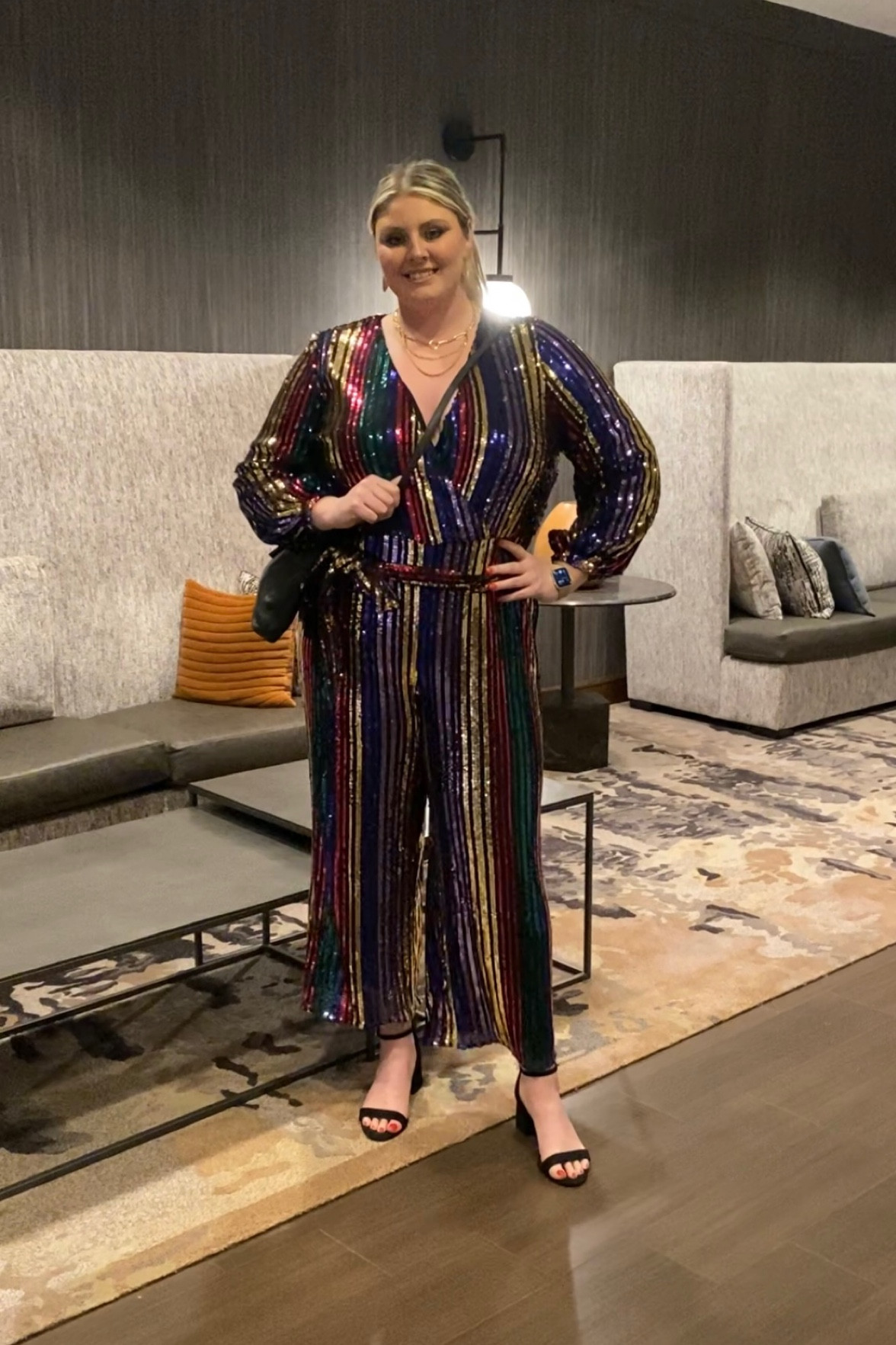 A night out on the town in Vegas! This jumpsuit from Eloquii is lined on the inside so it is so comfortable and you’re not feeling the sequins rubbing on you all night. 

#plussizefashion #curvyfashion #plussizestyle #curvyclothing #curvystyle #tall #curvyoutfit #plussizeoutfit #outfitinspo #eloquii #sequins #bachparty #party #jumpsuit #plussizejumpsuit

#LTKshoecrush #LTKstyletip #LTKcurves