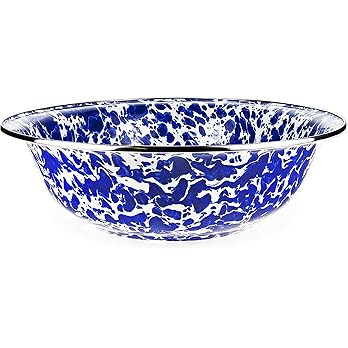 Amazon.com | Golden Rabbit Enamelware Serving Basin, 4 quart, Cobalt Swirl: Serving Bowls | Amazon (US)